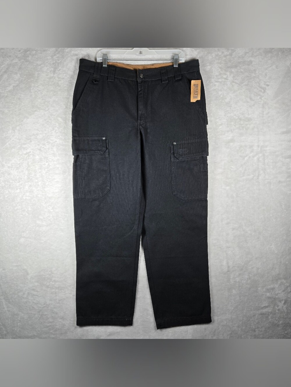 Duluth Trading Co Fire Hose Cargo Work Pants Men 38x32 Black Heavy Weight NWT
